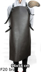 Leather protective apron F20 BROWN /butcher/welding/chef/barbecue/locksmith