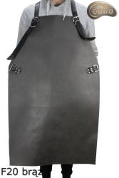 Kožená ochranná zástěra F20 BROWN /řezník/svářeč/kuchař/grilovač/zámečník