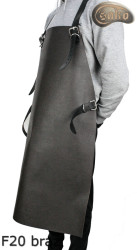 Leather protective apron F20 BROWN /butcher/welding/chef/barbecue/locksmith