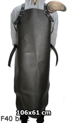 Tablier de protection en cuir F40 brown sans pression boucher/soudure/chef/barbecue/serrurier