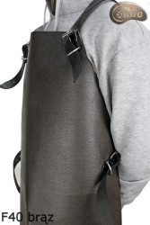 Bőr védőkötény F40 brown Érintésmentes hentes/hegesztő/szakács/barbecue/lakatos