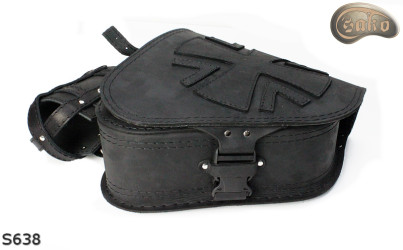 LEATHER SADDLEBAG S638 H-D SOFTAIL
