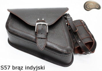 LEATHER SADDLEBAG S57 RETRO VINTAGE  H-D SPORTSTER