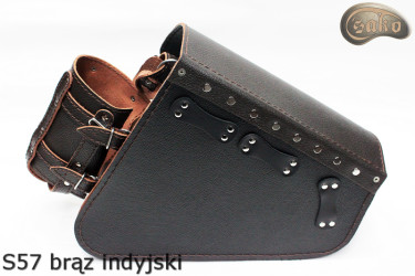 LEATHER SADDLEBAG S57 RETRO VINTAGE  H-D SPORTSTER