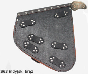 LEATHER SADDLEBAG S63 RETRO VINTARETRGE H-D SOFTAIL