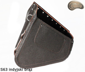 LEATHER SADDLEBAG S63 RETRO VINTARETRGE H-D SOFTAIL