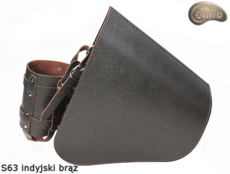 LEATHER SADDLEBAG S63 RETRO VINTARETRGE H-D SOFTAIL