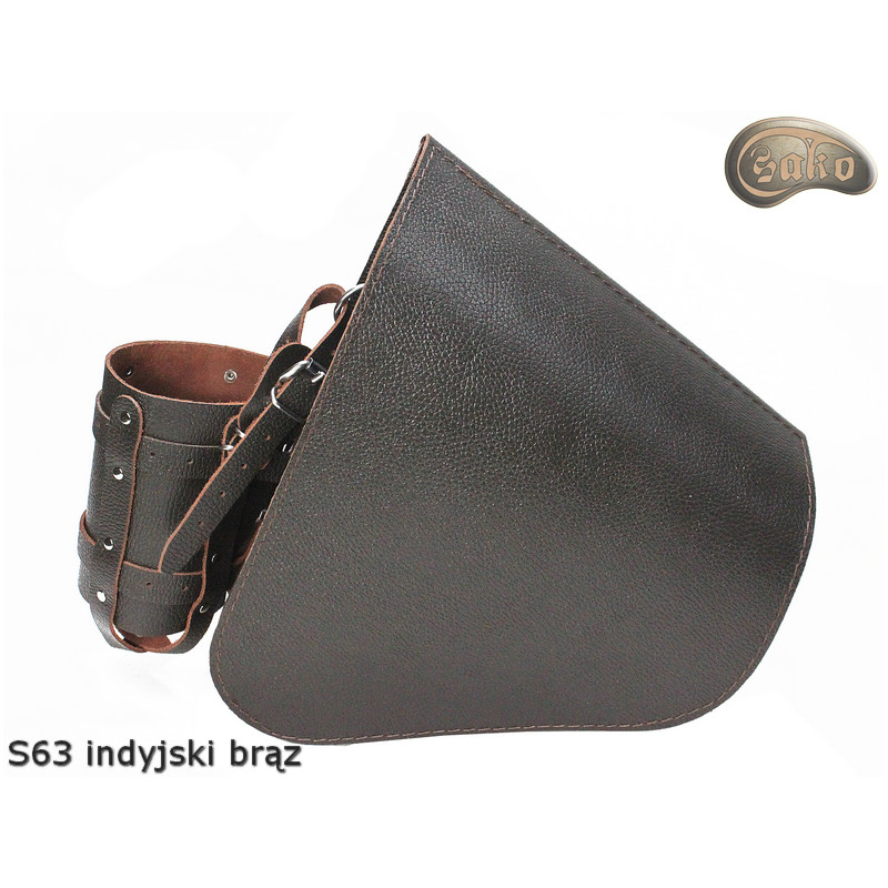 LEATHER SADDLEBAG S63 RETRO VINTARETRGE H-D SOFTAIL