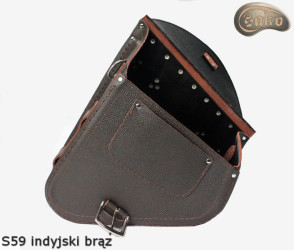 LEATHER SADDLEBAG S59 RETRO VINTAGE H-D SOFTAIL