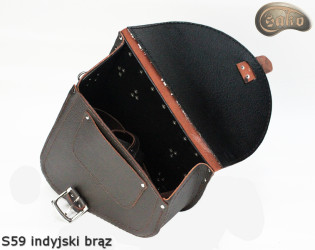 LEATHER SADDLEBAG S59 RETRO VINTAGE H-D SOFTAIL