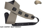 G21 Reversible Genuine Leather Guitar/Bass Strap (Dark Beige/Black)