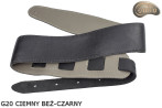 G21 Reversible Genuine Leather Guitar/Bass Strap (Dark Beige/Black)