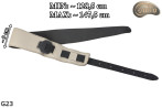 G23 Electric/Bass Guitar Strap – Reversible (Black/Light Beige) – Genuine Leather