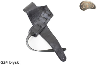G24 Glossy Double-Sided Genuine Leather Electric/Bass Guitar Strap