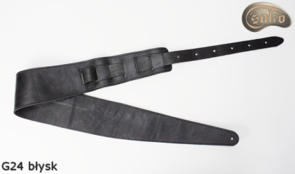G24 Glossy Double-Sided Genuine Leather Electric/Bass Guitar Strap