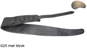 Sangle pour guitare électrique/basse G26, mate, double face, cuir véritable