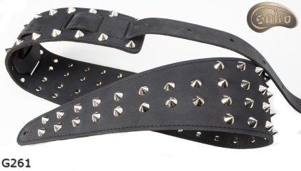 Sangle pour guitare électrique/basse G261 mate, double face, cuir véritable
