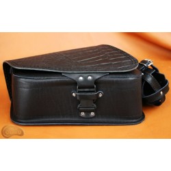 LEATHER SADDLEBAG S573 CROCODILE H-D SPORTSTER