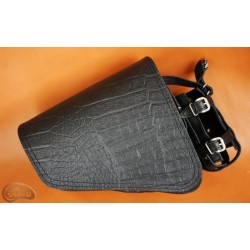 LEATHER SADDLEBAG S573 CROCODILE H-D SPORTSTER