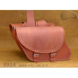 Leather Saddlebags S91 Orange *TO REQUEST*