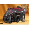 LEATHER SADDLEBAGS S293 RED *TO REQUEST*