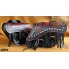 LEATHER SADDLEBAGS S293 RED *TO REQUEST*