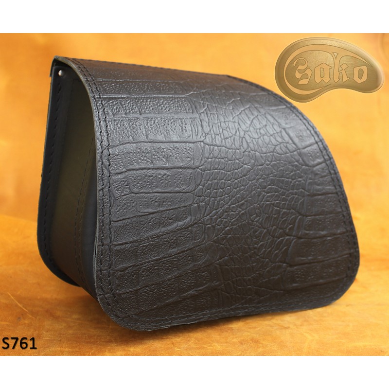 LEATHER SADDLEBAG S761 CROCODILE H-D DYNA