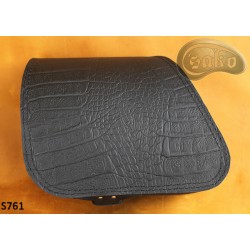 LEATHER SADDLEBAG S761 CROCODILE H-D SPORTSTER