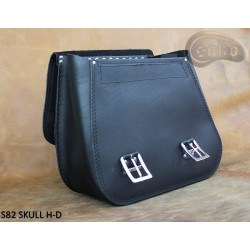 LEATHER SADDLEBAG S82 SKULL *TO REQUEST*