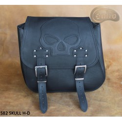 LEATHER SADDLEBAG S82 SKULL *TO REQUEST*