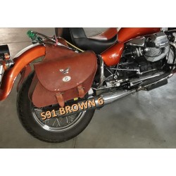 Leather Saddlebags S91 Orange *TO REQUEST*