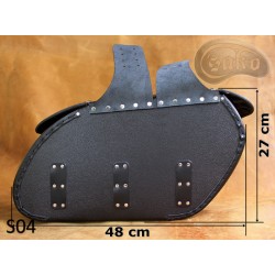 LEATHER SADDLEBAGS S04 B FLAME  **TO REQUEST**