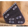 LEATHER SADDLEBAG S59 SKULL  H-D SOFTAIL